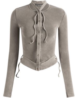 OTTOLINGER Double Closure Cardigan - Grey