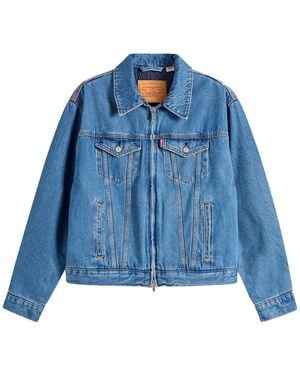 Levi's X Sky High Farm Universe Zip Trucker Jacket - Blue