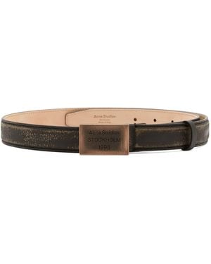 Acne Studios 1996 Logo Plaque Belt - Grey