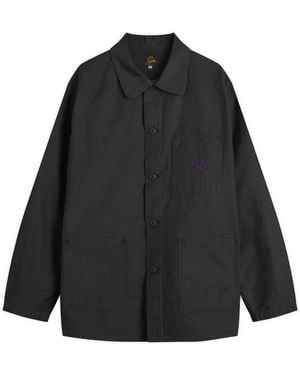 Needles Reversed Sateen Coverall Jacket - Black