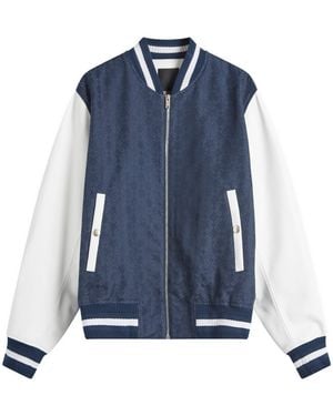 Givenchy Mixed Material Varsity Jacket - Blue