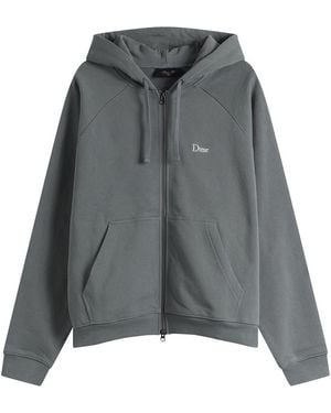 Dime Classic Small Logo Zip Hoodie - Grey