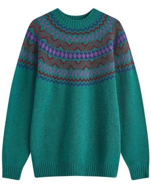 COUNTRY OF ORIGIN Soho Fairisle Knit Jumper - Blue