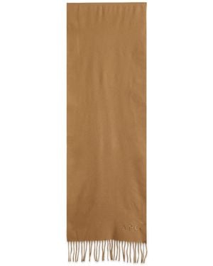 A.P.C. Ambroise Embroidered Scarf - Natural