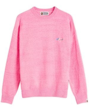 A Bathing Ape Bape Knit Jumper - Pink