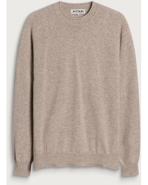Pittari Usk Lambswool Roll Collar Jumper - Natural