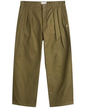 WTAPS Two Tuck Wide Trousers - Green