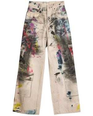 Acne Studios 1981 U Painter Printed Decorator Jeans - Natural