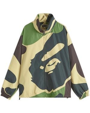 A Bathing Ape Abc Camo Nylon Hooded Jacket - Green