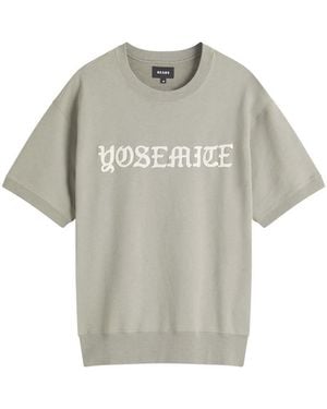 Beams Plus Print Short Sleeve Sweat - Grey