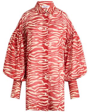 The Attico Zebra Print Shirt - Red