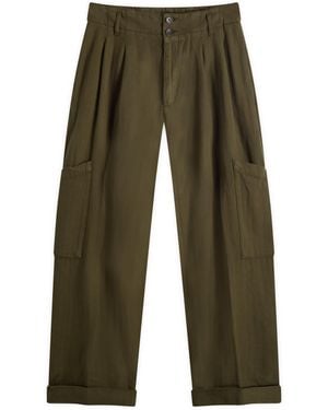 YMC Greease Wide Trousers - Green