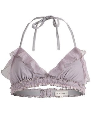 My Mum Made It Lace Frill Bikini Top - Grey