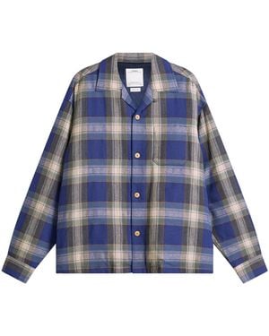 Visvim Keesey Check Down Shirt Jacket - Blue