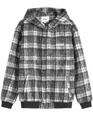 Butter Goods Heavy Plaid Hooded Jacket - Grey