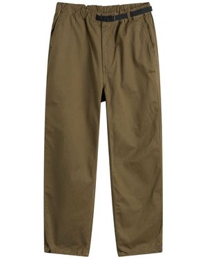 NANGA Weaving Belt Chino Tapered Trousers - Green
