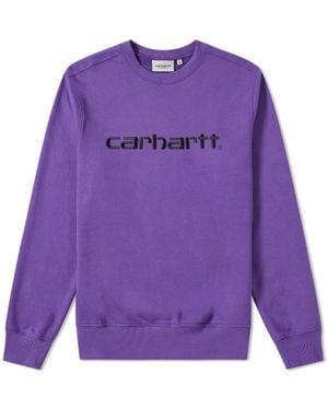 Carhartt Mens Carhartt Crew Sweatshirt Purple