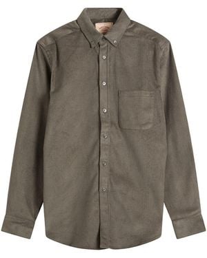 Portuguese Flannel Lobo Button Down Corduroy Shirt - Green