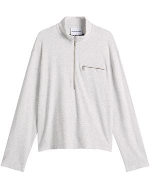MKI Miyuki-Zoku Towelling Quarter Zip - White