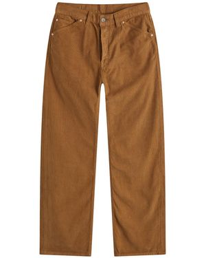 Drake's 5 Pocket Selvedge Needle Cord Jeans - Brown