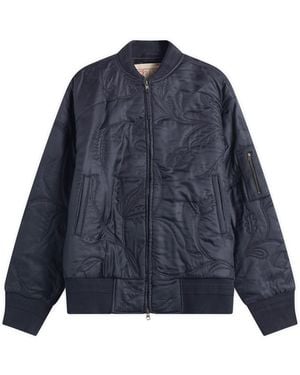Kardo Max Embroidered Bomber Jacket - Blue