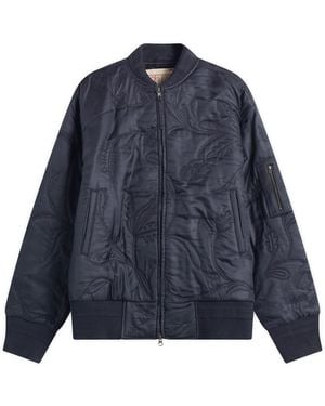 Kardo Max Embroidered Bomber Jacket - Blue