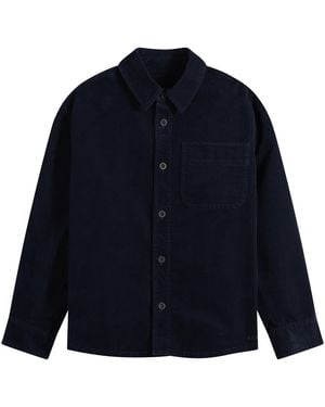 A.P.C. Surchiemise Basile Logo Corduroy Shirt - Blue