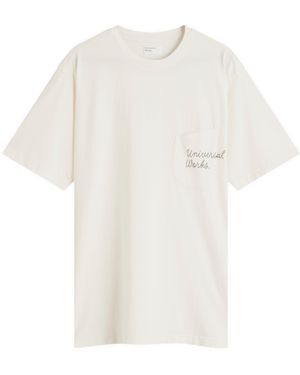 Universal Works Print Pocket T-Shirt - White