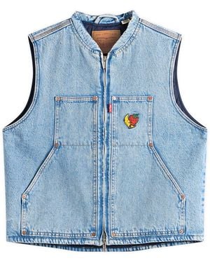 Levi's X Sky High Farm Universe Vest Jacket - Blue