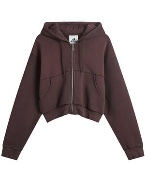 adidas Eqt Cropped Hoodie - Brown