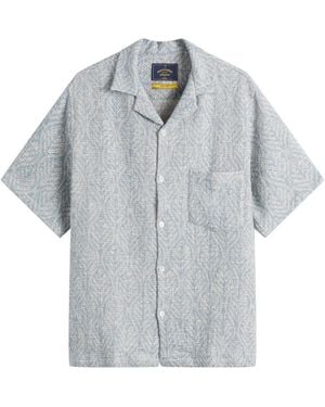 Portuguese Flannel Pascal Jacquard Vacation Shirt - Blue