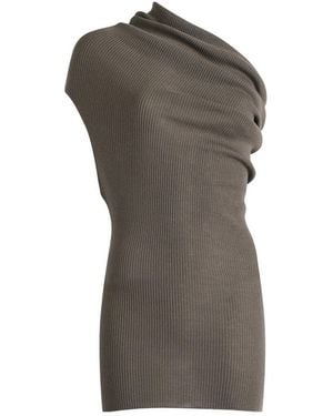 Rick Owens Athena One Shoulder Top - Gray