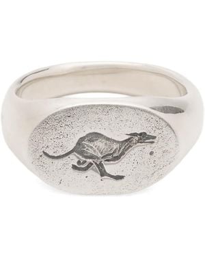 Frederick Grove Greyhound Signet Ring - White