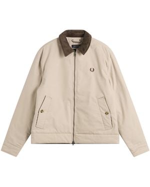 Fred Perry Cotton Caban Jacket - Natural