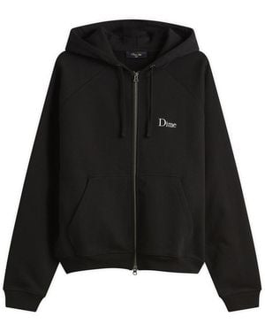 Dime Classic Small Logo Zip Hoodie - Black