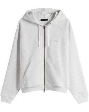 Dime Classic Small Logo Zip Hoodie - Gray