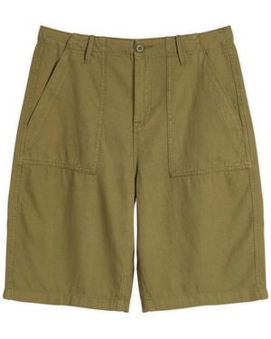 GOOD AMERICAN Lite Linen Bermuda Short - Green