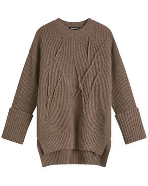 Undercover Oversized Knitted Jumper - Brown
