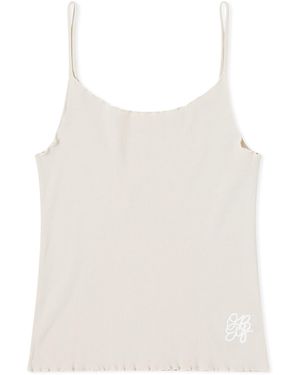 Obey Scribble Square Cami Top - White