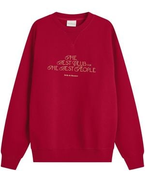 Drole de Monsieur Drole De Monsieur The Best Club Script Logo Sweatshirt - Red