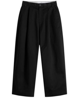 Studio Nicholson Sorte Deep Pleat Volume Pant - Black