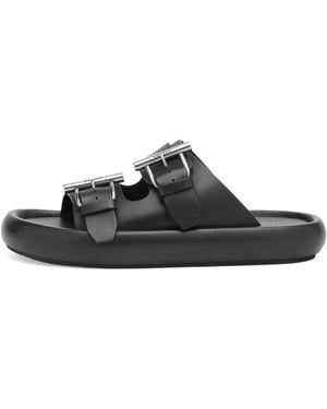 McQueen Double Strap Sandal - Black