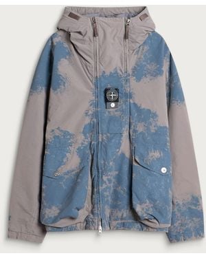 Stone Island Hand Painted David Light-Tc Heat Reactive Jacke - Blue