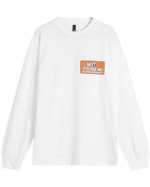 No Problemo Stickers Long Sleeve T-Shirt - White
