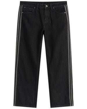 adidas Firebird Denim Trackpants - Black