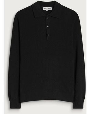 Pittari Knitted Polo - Black