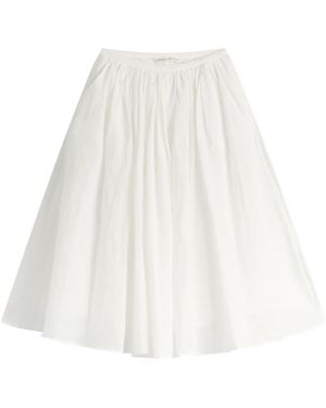 NOTHING WRITTEN Shore Linen Midi Skirt - White