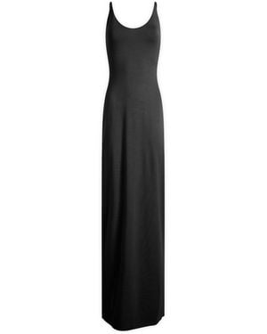 Skims Smooth Lounge Skimpy Scoop Neck Dress - Black
