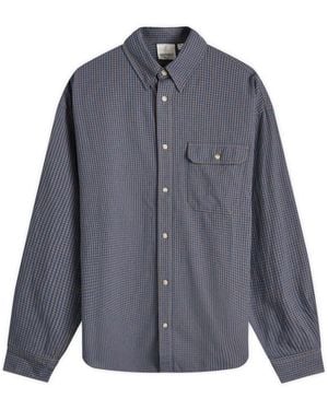Gramicci Checkered Stance Shirt in Sierra Check Navy