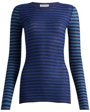 Peachy Den Elise Stripe Long Sleeve Top - Blue